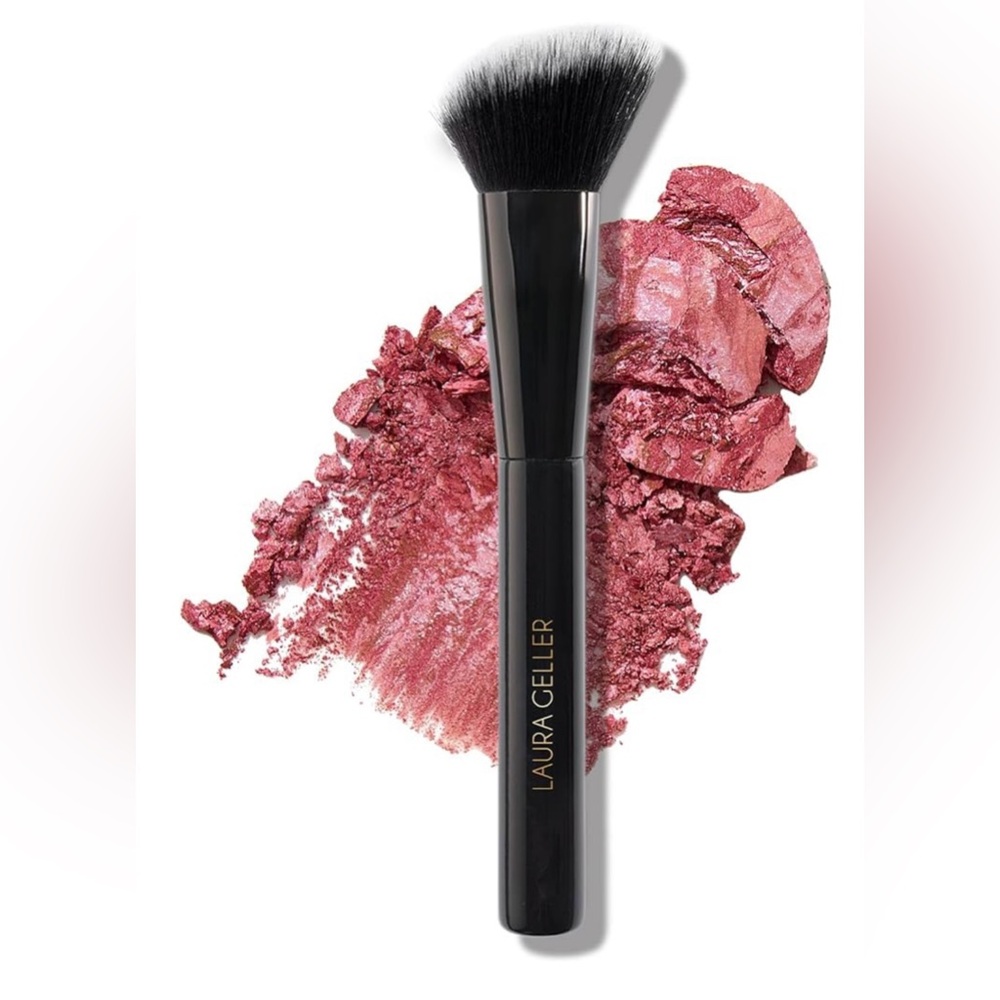 Laura Geller NWT Angled Blush Brush Blending Contour Black White Sealed OS